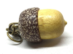 LV-5150 Acorn Pendant Box, Charm, Pill Holder from Yellowheart & Betelnut-SCREW CAP