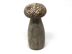 LV-5152 Betel Nut with California Buckeye Mushroom Pill Holder, Needlecase-THREADED CAP