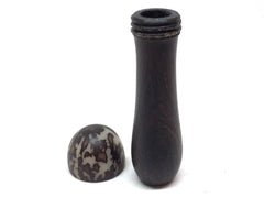 LV-5153 East Indian Rosewood & Nubian Desert Palm Nut Mushroom Box -THREADED