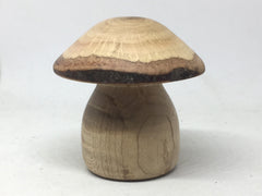 LV-5169 Birdseye Maple & Valley Oak Wooden Mushroom Keepsake Box, Pill, Jewelry Box-THREADED