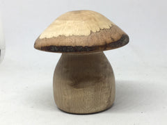 LV-5169 Birdseye Maple & Valley Oak Wooden Mushroom Keepsake Box, Pill, Jewelry Box-THREADED