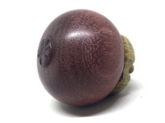 LV-5173 Purpleheart and Verawood Mangosteen Threaded Container, Jewelry Box, Pill Box