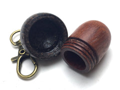 LV-5220 Wooden Acorn Pendant Box from Cardinalwood & Black Palm-SCREW CAP
