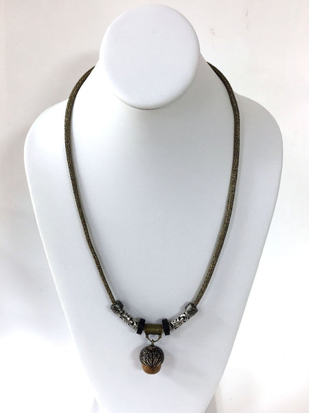 LV-5232 Brown Mallee Burl & Betelnut Pendant Necklace, Memorial Jewelr –  Elvio Design