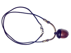 LV-5238 Acorn Pendant Necklace, Memorial Jewelry, Compartment Jewelry-SCREW CAP