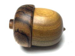 LV-5263 Verawood & Bocote Acorn Jewelry, Ring Box, Pill Box-SCREW CAP