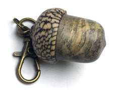 LV-5270 California Buckeye & Betelnut Acorn Pill Box, Pendant Box-SCREW CAP