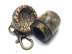 LV-5270 California Buckeye & Betelnut Acorn Pill Box, Pendant Box-SCREW CAP
