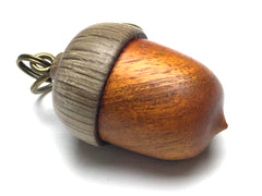 LV-5284 Sappanwood & Live Oak Acorn Key Fob, Pill Holder, Secret Compartment-SCREW CAP