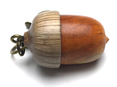 LV-5284 Sappanwood & Live Oak Acorn Key Fob, Pill Holder, Secret Compartment-SCREW CAP