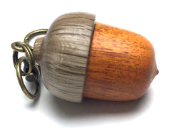 LV-5285 Sappanwood & Live Oak Acorn Key Fob, Pill Holder, Secret Compartment-SCREW CAP