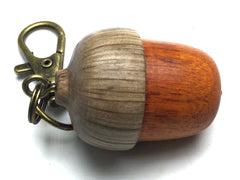 LV-5285 Sappanwood & Live Oak Acorn Key Fob, Pill Holder, Secret Compartment-SCREW CAP