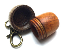 LV-5285 Sappanwood & Live Oak Acorn Key Fob, Pill Holder, Secret Compartment-SCREW CAP