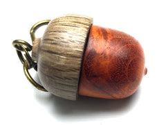LV-5286 Sappanwood & Live Oak Acorn Key Fob, Pill Holder, Secret Compartment-SCREW CAP