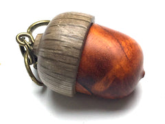 LV-5286 Sappanwood & Live Oak Acorn Key Fob, Pill Holder, Secret Compartment-SCREW CAP