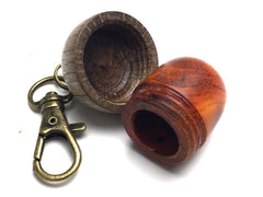 LV-5286 Sappanwood & Live Oak Acorn Key Fob, Pill Holder, Secret Compartment-SCREW CAP
