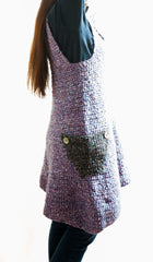 LVO-118 Asymmetrical Pull Over Dress-Hand Crochet-Made to Order