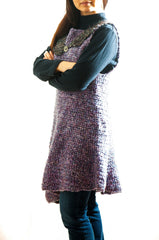 LVO-118 Asymmetrical Pull Over Dress-Hand Crochet-Made to Order