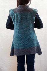 LVO-130 Reversible Swing Dress, Pull Over Tunic-Hand Crochet-Ready to Ship