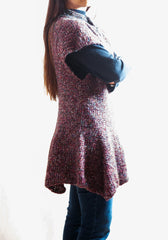 LVO-131 Reversible Cotton Swing Dress, Pull Over Tunic-Hand Crochet-Ready to Ship