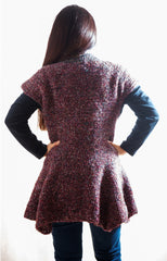 LVO-131 Reversible Cotton Swing Dress, Pull Over Tunic-Hand Crochet-Ready to Ship