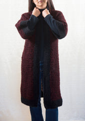 LVO-134 Reversible Kimono Jacket-Hand Crochet-Ready to Ship