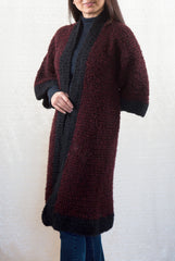 LVO-134 Reversible Kimono Jacket-Hand Crochet-Ready to Ship