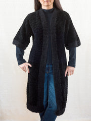 LVO-135 Reversible Kimono Jacket-Hand Crochet-Ready to Ship