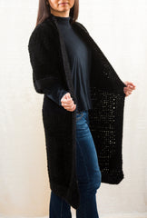 LVO-135 Reversible Kimono Jacket-Hand Crochet-Ready to Ship