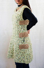 LVO-138 The Mongol Coat, Pullover Tunic-Hand Crochet-Ready to Ship