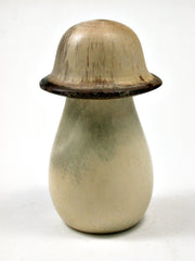 LV-1842 Holly & Live Oak Wooden Mushroom Trinket Box, Pill, Threaded Jewelry Box-SCREW CAP