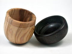 LV-3365 Olive & Rosewood Acorn Jewelry Box, Pill Box, Trinket Box-SCREW CAP