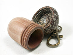 LV-3266 Manzanita & Betel Nut Acorn Pendant Box, Charm, Pill Holder-SCREW CAP