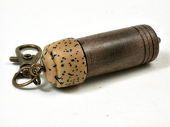 LV-3248  Ohia & Palm Nut Pendant Box, Secret Compartment,  Barrel Bead-SCREW CAP