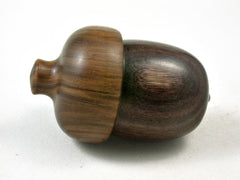 LV-3357  Cocuswood & Lignum Vitae Acorn Box, Pill Holder, Secret Compartment-SCREW CAP