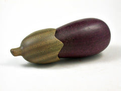 LV-3351 Purpleheart & Verawood Eggplant Trinket Box, Needle Case, Jewelry Box-SCREW CAP