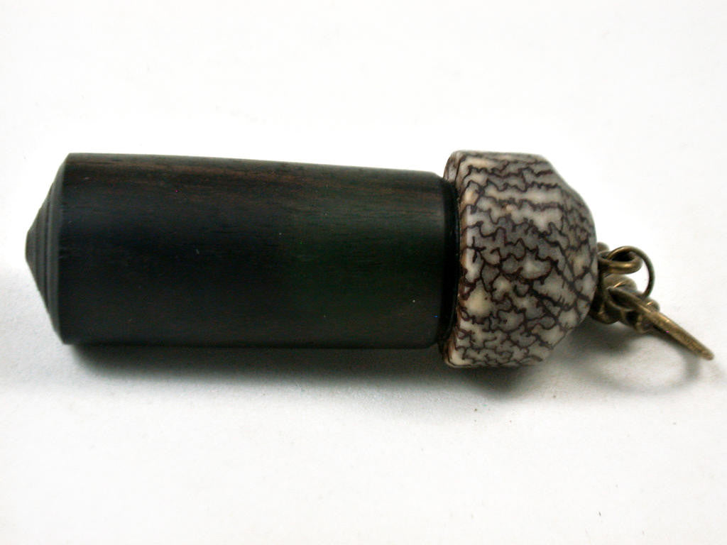 LV-3387 Mun Ebony & Betelnut Pendant Box, Pill Holder-SCREW CAP