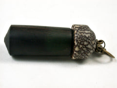 LV-3387 Mun Ebony & Betelnut Pendant Box, Pill Holder-SCREW CAP