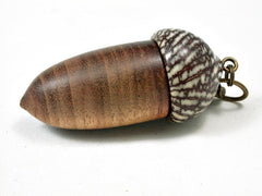 LV-3275 Carob & Betel Nut Acorn Pendant Box, Charm, Pill Holder-SCREW CAP