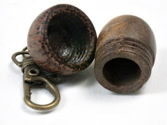 LV-3425 Acorn Pendant Box, Charm, Pill Holder from Nagusta Burl & Red Palm-SCREW CAP