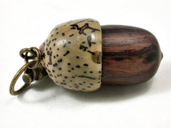 LV-3283 Camatillo & Yolillo Palm Nut  Acorn Box, Pill Holder, Compartment Pendant-SCREW CAP