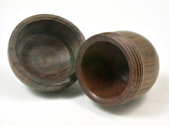 LV-3359 Lignum Vitae & Black Chacate Acorn Box, Pill Holder, Engagement Ring Box-SCREW CAP