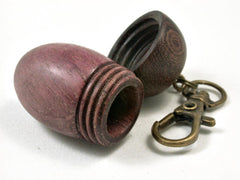 LV-3279 Purpleheart & Patridgewood Acorn Pendant Box, Charm, Pill Holder-SCREW CAP