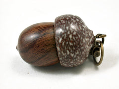 LV-3286 Desert Ironwood & Betelnut Acorn Pendant Box, Charm, Pill Holder-SCREW CAP