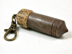 LV-3248 Ohia & Palm Nut Pendant Box, Secret Compartment, Barrel Bead-SCREW CAP