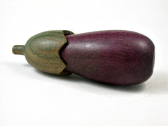 LV-3351  Purpleheart & Verawood Eggplant Trinket Box, Needle Case, Jewelry Box-SCREW CAP
