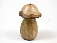 LV-3360 Persimmon & Live Oak Wooden Mushroom Trinket Box, Pill, Jewelry Box-THREADED