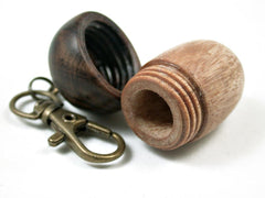 LV-3160 Acorn Pendant Box, Pill Fob from Perfume Wood & Ironwood-SCREW CAP