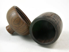 LV-3357 Cocuswood & Lignum Vitae Acorn Box, Pill Holder, Secret Compartment-SCREW CAP
