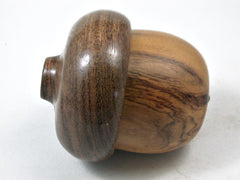 LV-3383  Ironwood & Mora Acorn Pill Box, Engagement Ring Box-SCREW CAP